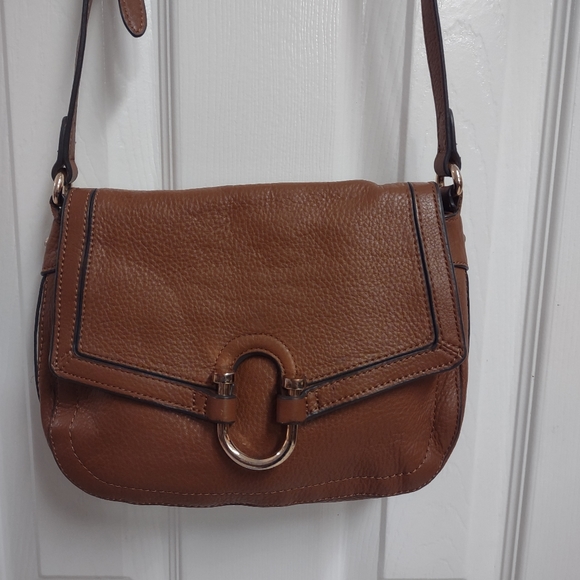 Vince Camuto Brown  pebbled leather  crossbody / Purse - Picture 3 of 16